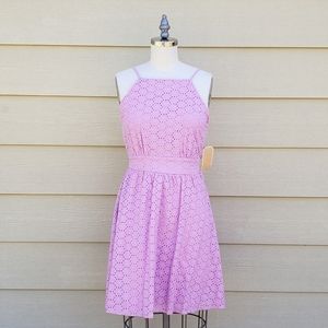 NEW Copper Key Lavender Eyelet Halter Dress